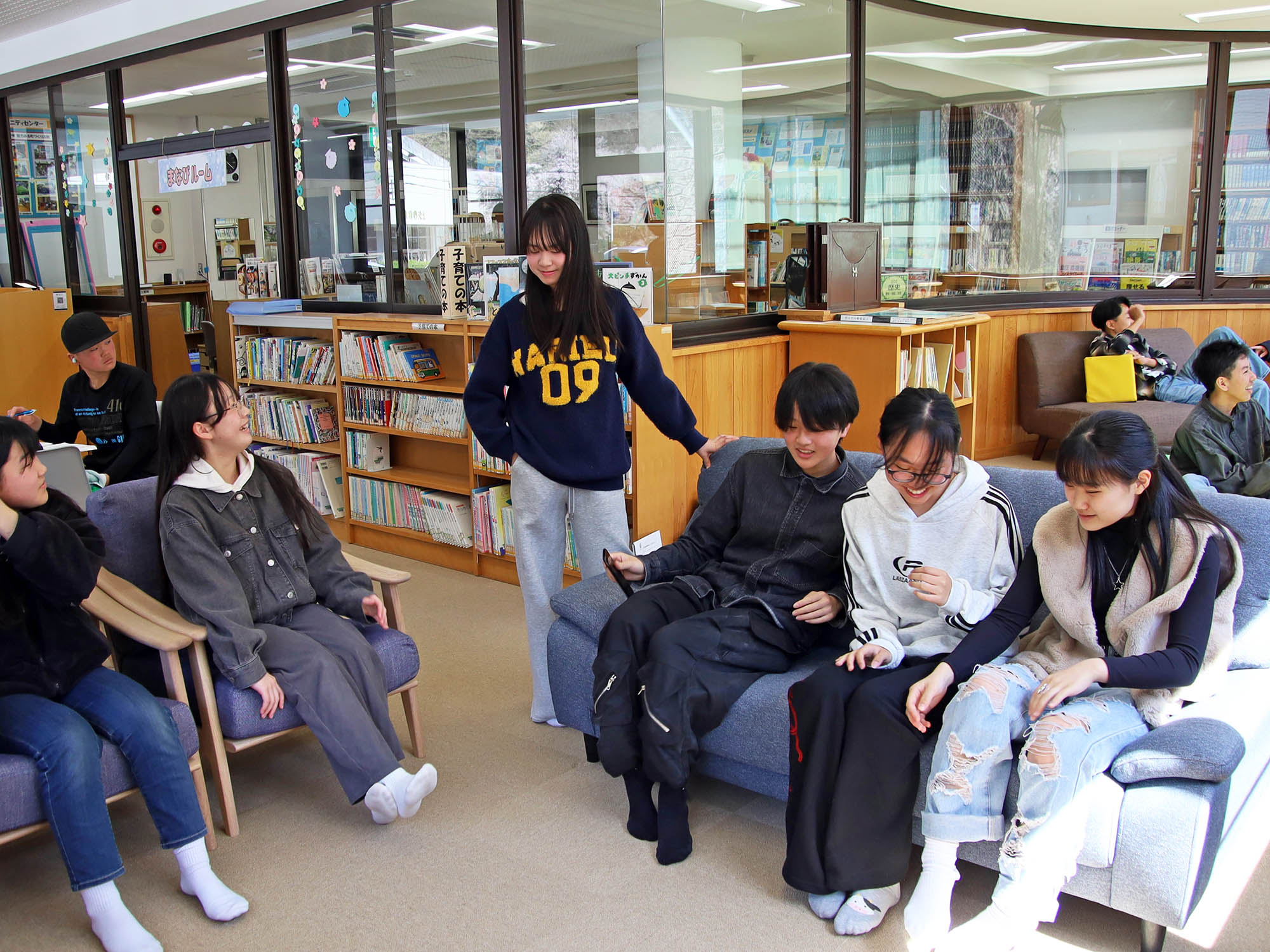 ソファーで休憩