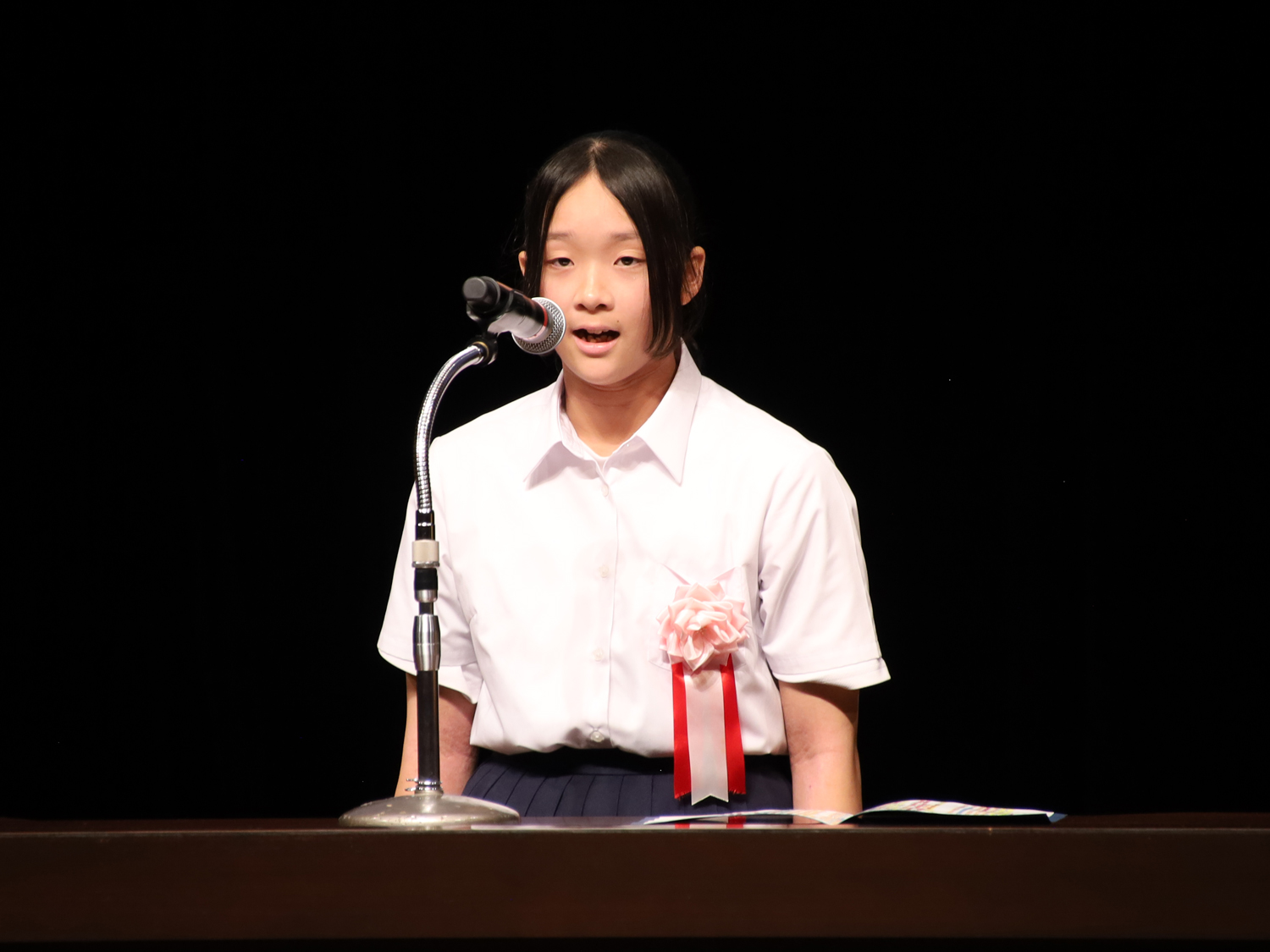 優秀賞の大島彩愛さん(恵那東中学校3年生)