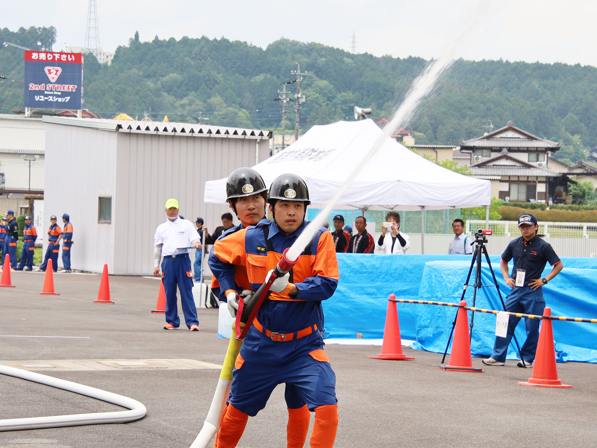 山岡分団の操法