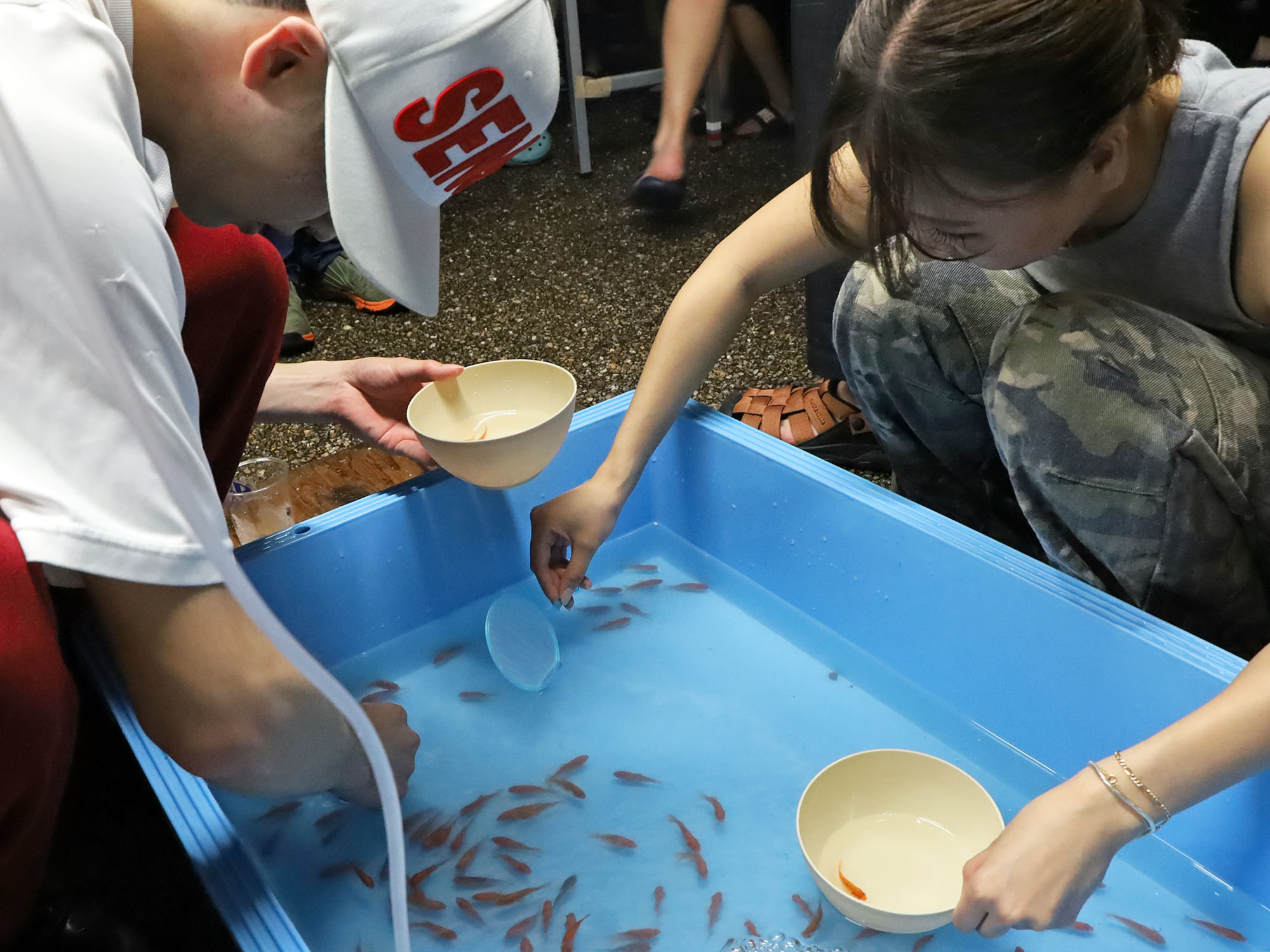 金魚すくいに挑戦