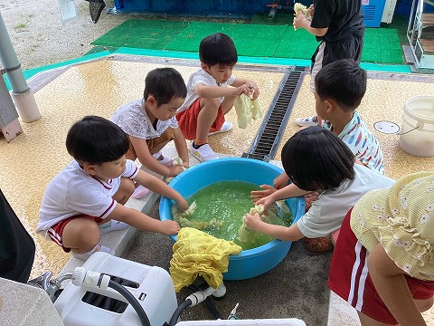 バンダナを洗う