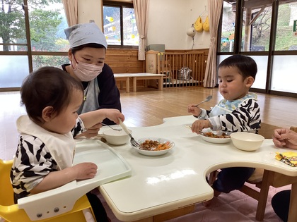 初めての給食