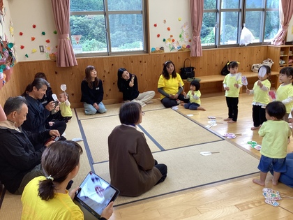 未満児ペープサート披露