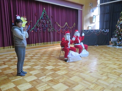 サンタさん拍手