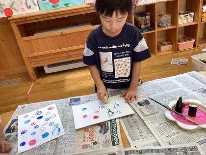 5歳児スタンプあそび