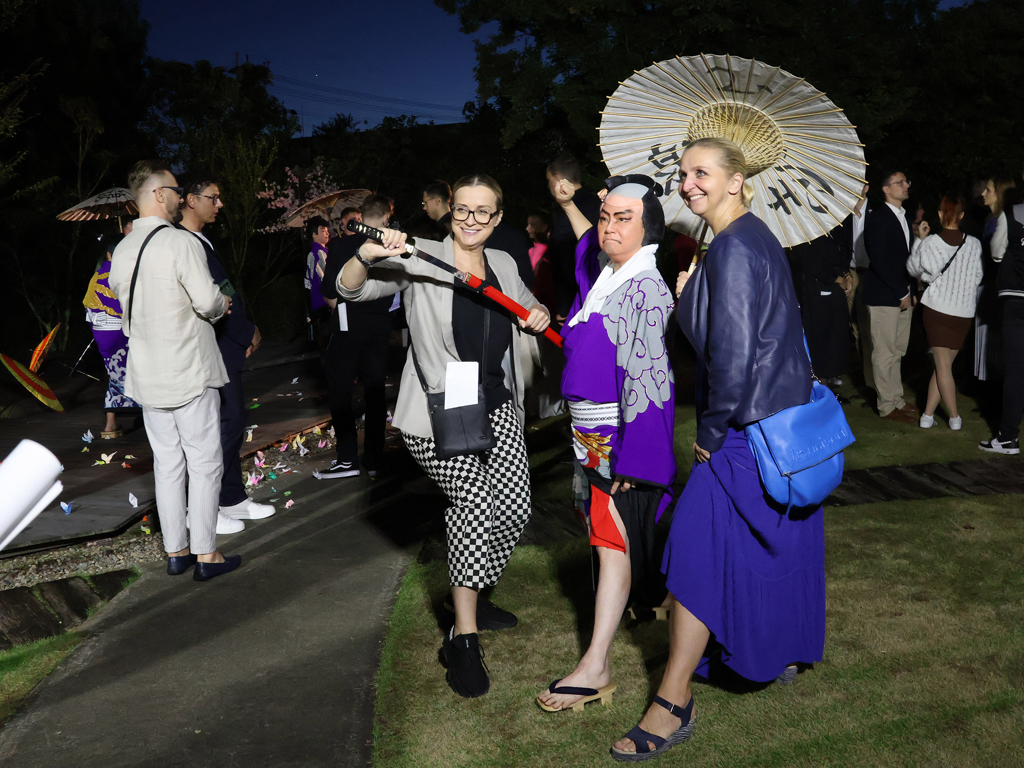 ポーランド国立民族合唱舞踊団シロンスク団員との文化交流・東野歌舞伎保存会