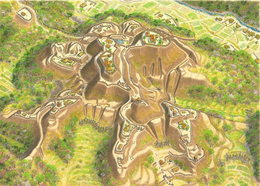 戦国時代の明知城を再現したイラストが完成 ようこそ恵那市へ 恵那市公式ウェブサイト