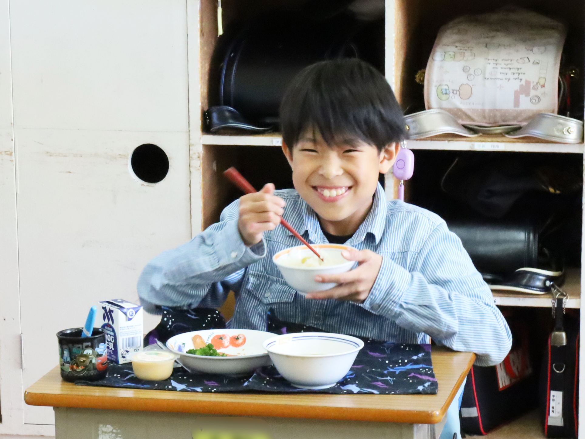 笑顔でぱくり