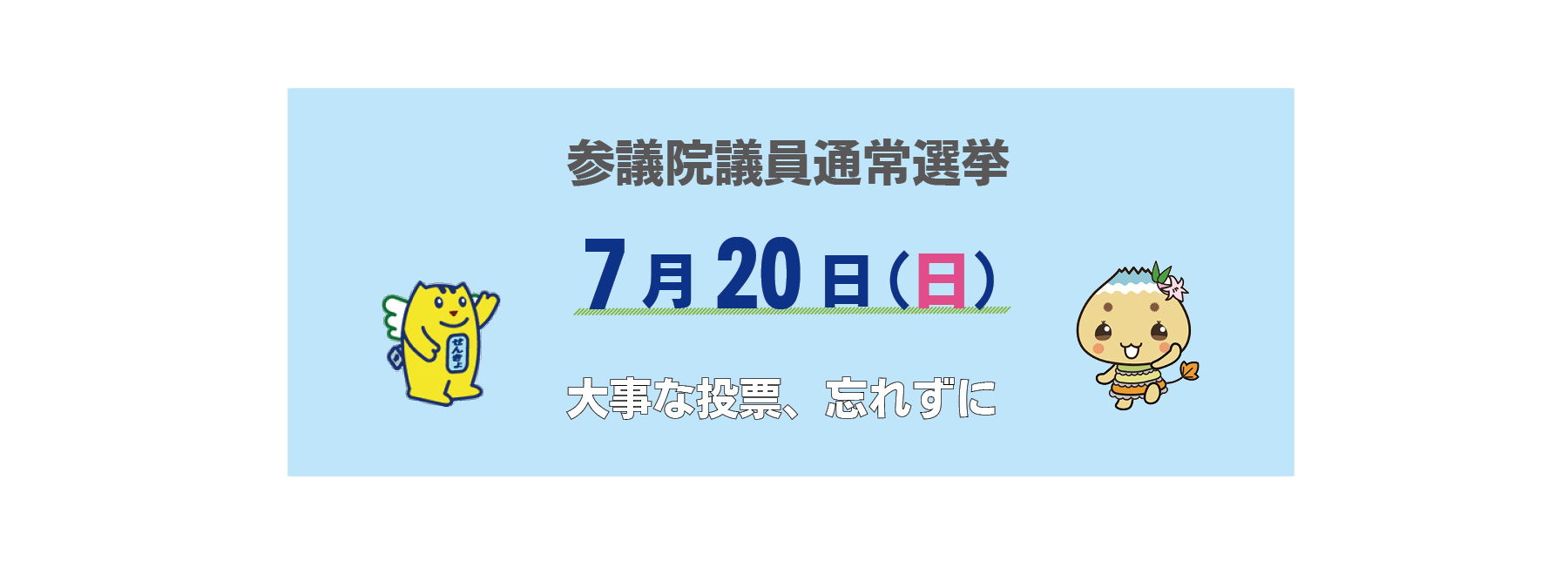 参議院議員選挙バナー
