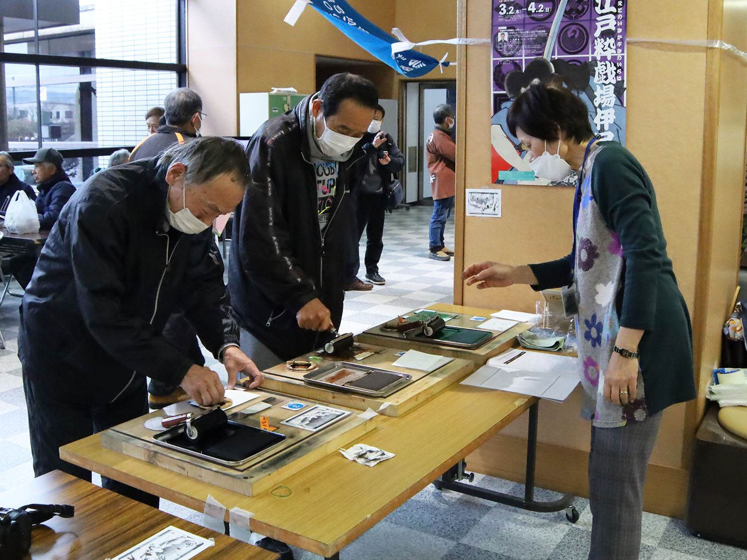 中山道広重美術館による浮世絵版画重ね摺り体験