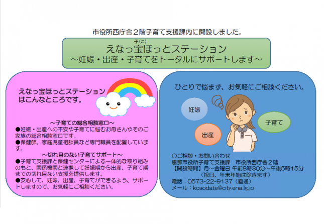 えなっ宝ほっとステーションの業務案内図