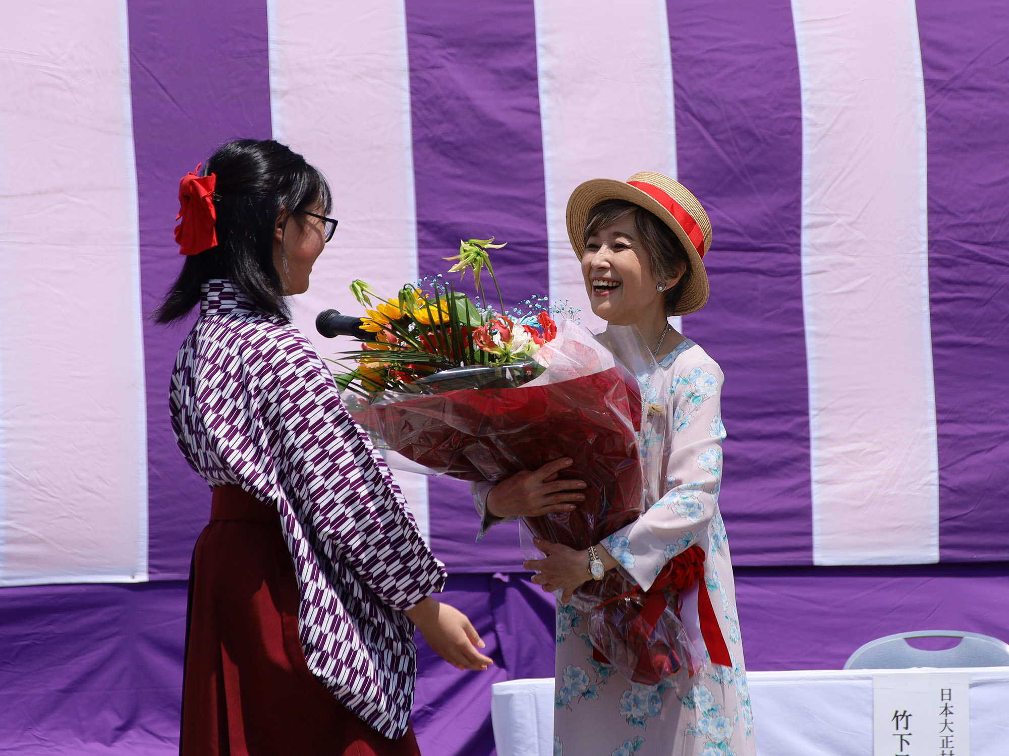 竹下村長3期目の就任式2