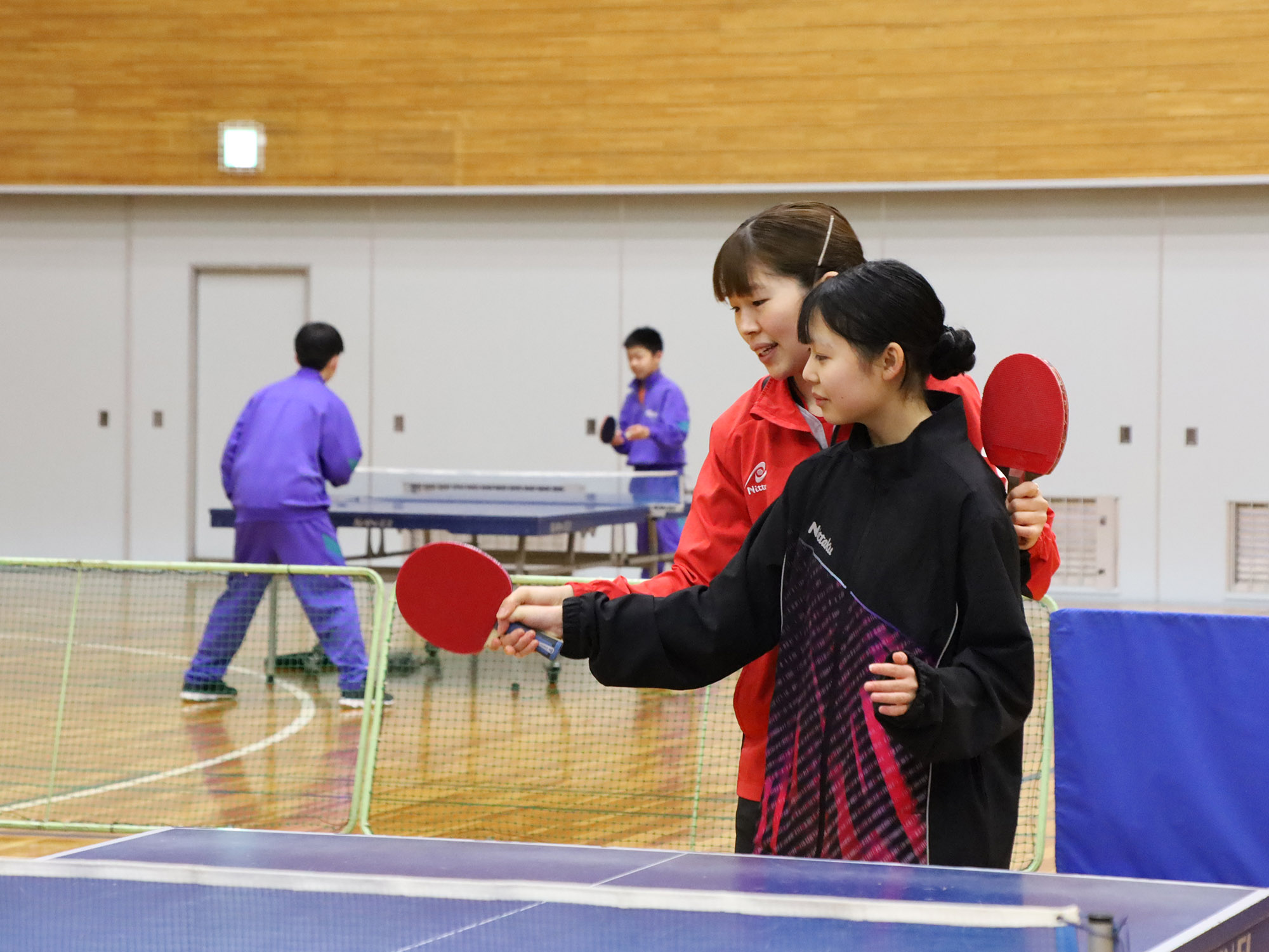 選手から直接指導を受ける