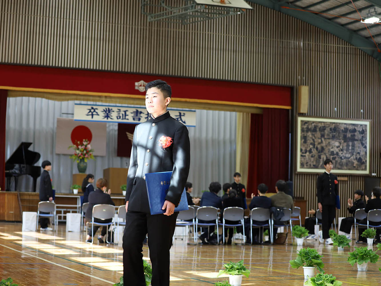 串原中学校卒業式