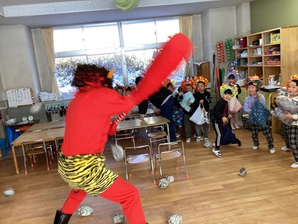 くまぐみ豆まき