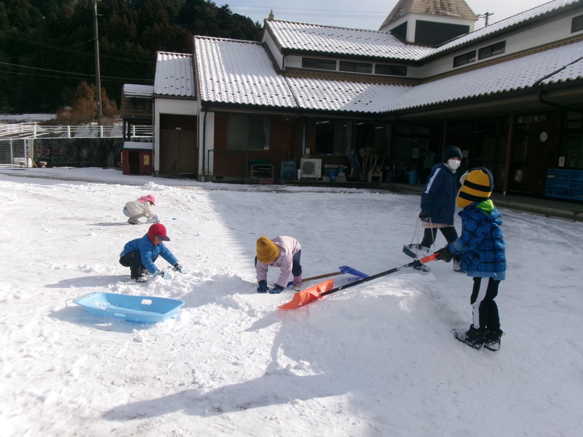 雪の滑走路