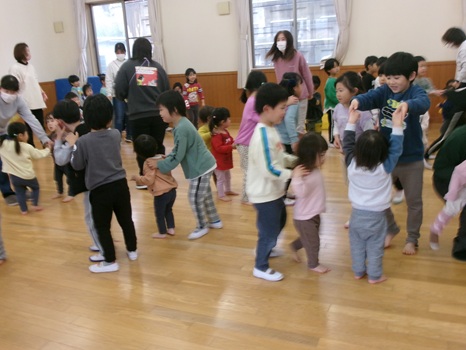 一緒にリズムを楽しんだよ