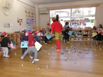 最後には、みんなで鬼を追い払ったよ