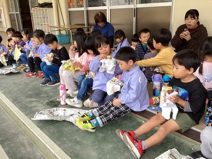 焼き芋を食べました。2