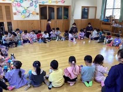 おやつを食べたよ