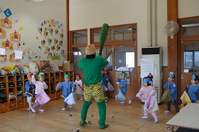 つくし組の部屋にも鬼が