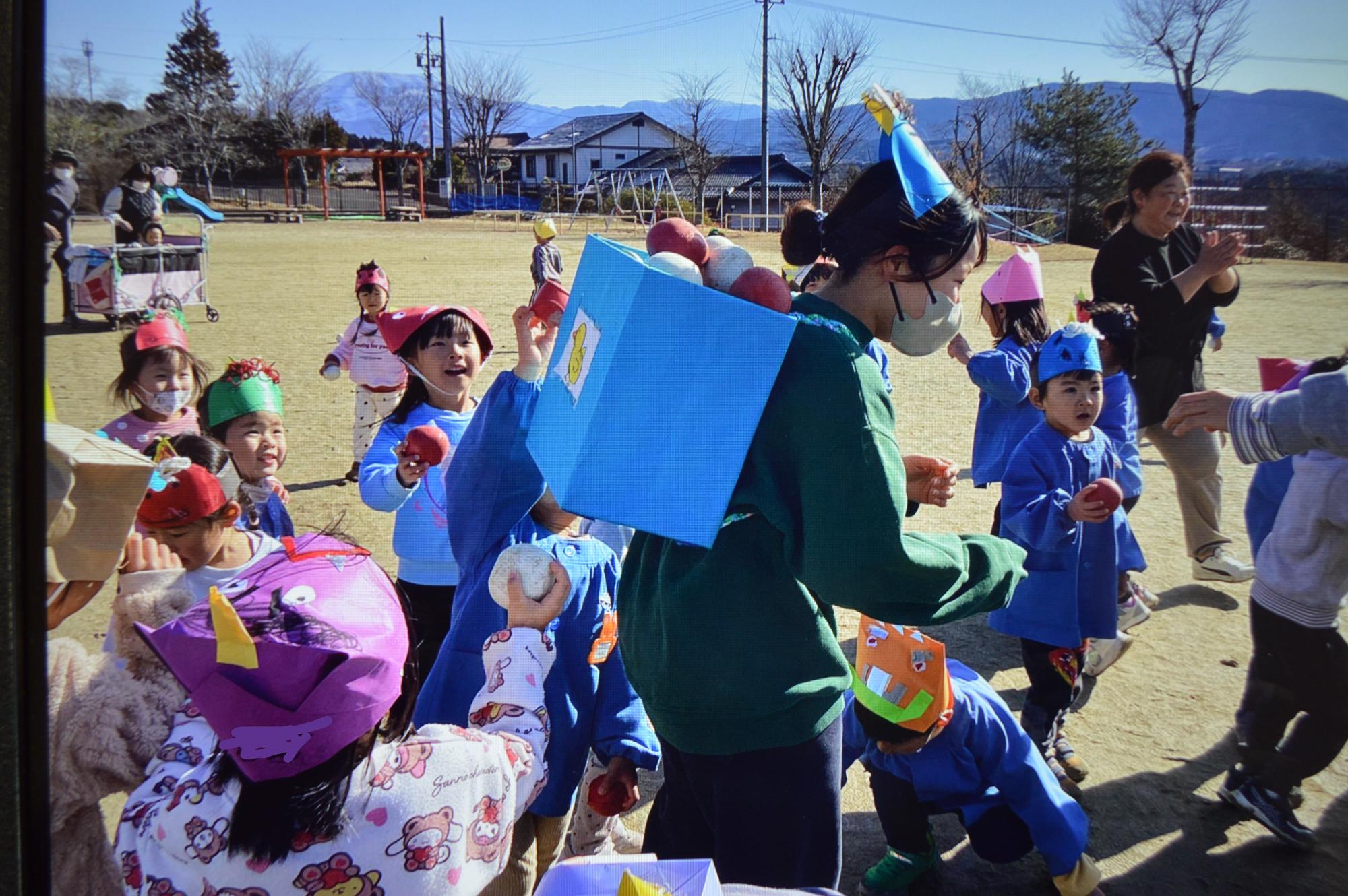 豆を沢山投げたぞ
