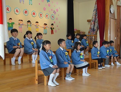 みんなしっかり座っていますね