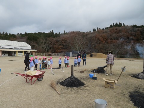 お芋を入れる準備