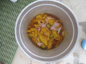ミョウバン液つけた所