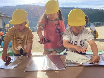 3歳児ホイル包み