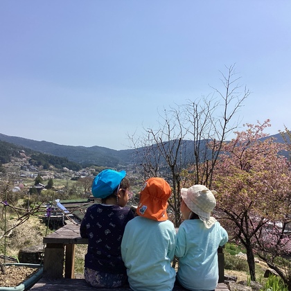 笠置山を見ながら