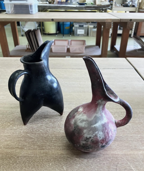 野焼き焼成で完成した作品