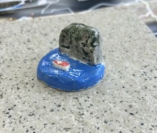 陶器で作るジオラマ　恵那峡奇岩怪石