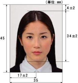 顔写真のサイズ指定を説明